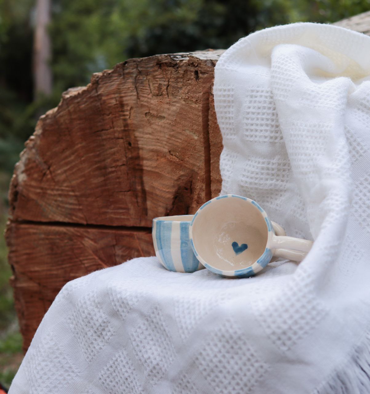 Striped Ceramic Mugs — Set of 2 — photo 1