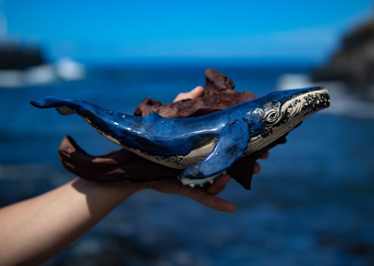 Hanging Wall-Mounted Whale